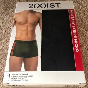 Men’s 2(X)IST Military Strip Micro No Show Trunks